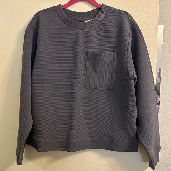 Varley ribbed grey/blue crewneck. Size small - Picture 1 of 5